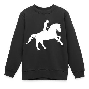Reitsport Eleganz - Kinder Premium Organic Sweatshirt - Schwarz - Vorne - AI Model Kid Female (0cm)