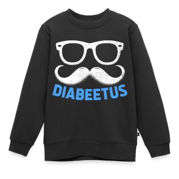 Diabeetus Sensibilisation au diabète Poils du visage Barbe - Sweat Premium enfant bio - noir - Devant - AI Model Kid Female (0cm)