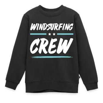 Windsurfing Crew - Kinder Premium Organic Sweatshirt - Schwarz - Vorne - AI Model Kid Female (0cm)