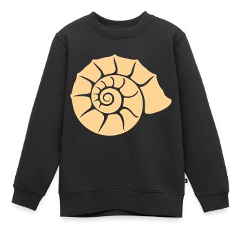 Muschel - Kinder Premium Organic Sweatshirt - Schwarz - Vorne - AI Model Kid Female (0cm)