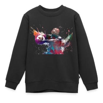 #sport #waterpolo de sports de water-polo - Sweat Premium enfant bio - noir - Devant - AI Model Kid Female (0cm)