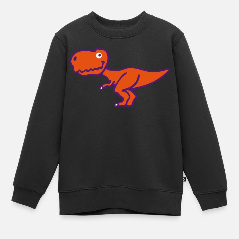 T-Rex - Kinder Premium Organic Sweatshirt - Schwarz
