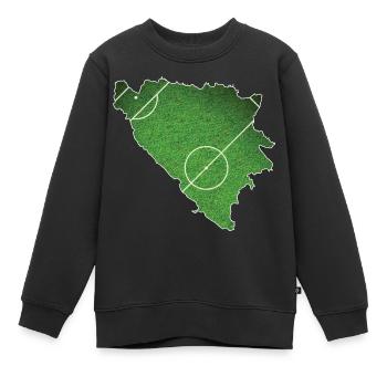 bosnien und herzegowina Fussball Fussballplatz Mei - Kinder Premium Organic Sweatshirt - Schwarz - Vorne - AI Model Kid Female (0cm)