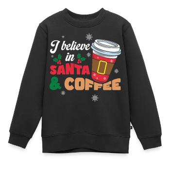Cadeaux de Noël Noël - Sweat Premium enfant bio - noir - Devant - AI Model Kid Female (0cm)