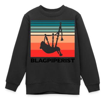 Scotsman Zitat für Dudelsackmusiker und Dudelsack - Kinder Premium Organic Sweatshirt - Schwarz - Vorne - AI Model Kid Female (0cm)