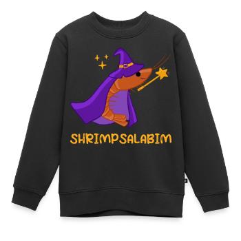 Crevettes salabim magicien crevettes crevettes drôle - Sweat Premium enfant bio - noir - Devant - AI Model Kid Female (0cm)
