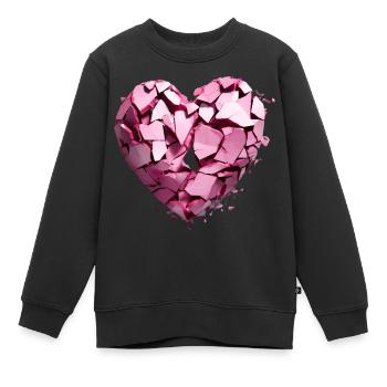 Valentinstag Herz Liebe Liebesbeweis Gefühle - Kinder Premium Organic Sweatshirt - Schwarz - Vorne - AI Model Kid Female (0cm)