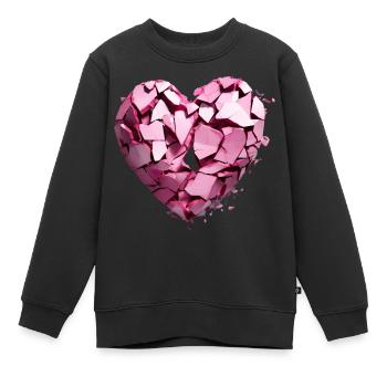 Valentinstag Herz Liebe Liebesbeweis Gefühle - Kinder Premium Organic Sweatshirt - Schwarz - Vorne - AI Model Kid Female (0cm)