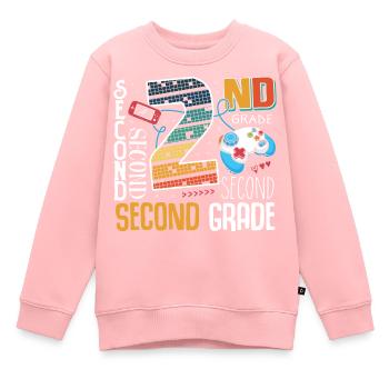 2nd Grade Gaming Schoolchild - Kids Premium Organic Sweatshirt - rose - Front - AI Model Kid Female (0cm)