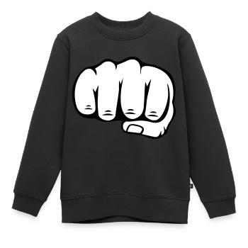 Faust - Kinder Premium Organic Sweatshirt - Schwarz - Vorne - AI Model Kid Female (0cm)