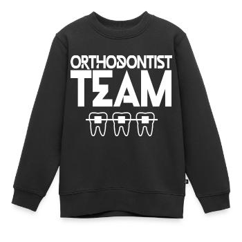 Orthodontic team jaw orthodontics doctor - Kids Premium Organic Sweatshirt - black - Front - AI Model Kid Female (0cm)