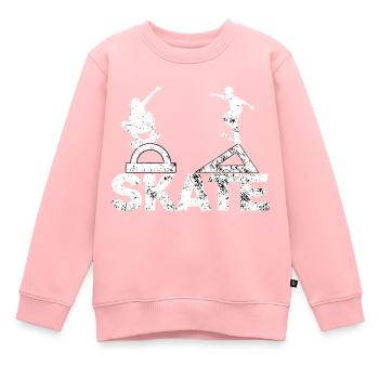 Skateboard Freestyle - Sweat Premium enfant bio - rose - Devant - AI Model Kid Female (0cm)