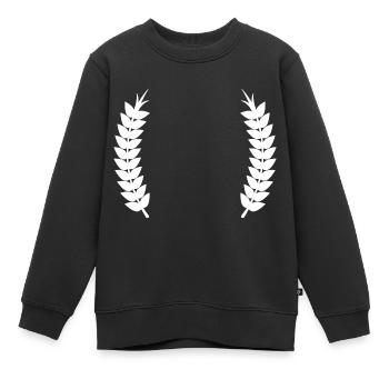 Ears of corn wreath - Kids Premium Organic Sweatshirt - black - Front - AI Model Kid Female (0cm)