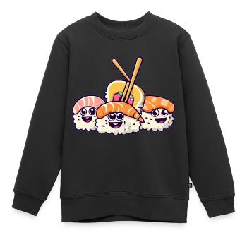 Sushi - Kinder Premium Organic Sweatshirt - Schwarz - Vorne - AI Model Kid Female (0cm)