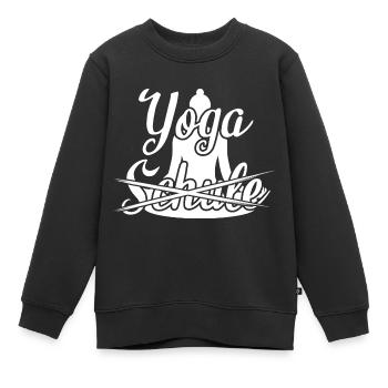 Yoga Statt Schule Yoginis Geschenkidee - Kinder Premium Organic Sweatshirt - Schwarz - Vorne - AI Model Kid Female (0cm)