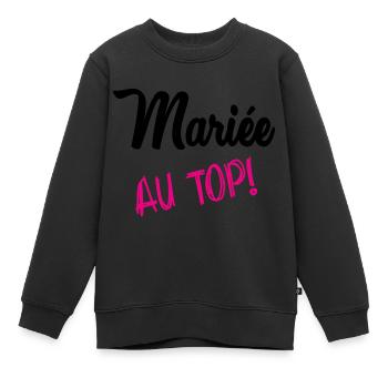 HEIRAT - Kinder Premium Organic Sweatshirt - Schwarz - Vorne - AI Model Kid Female (0cm)