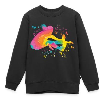 Sauts en longueur Saut en longueur Enfants Saut en longueur - Sweat Premium enfant bio - noir - Devant - AI Model Kid Female (0cm)