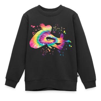 Sauts en longueur Saut en longueur Enfants Saut en longueur - Sweat Premium enfant bio - noir - Devant - AI Model Kid Female (0cm)