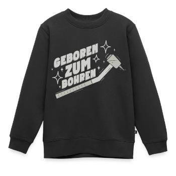 Lustiges Zahnarzt Zähne Bohrer Zahnärztin Humor - Kinder Premium Organic Sweatshirt - Schwarz - Vorne - AI Model Kid Female (0cm)