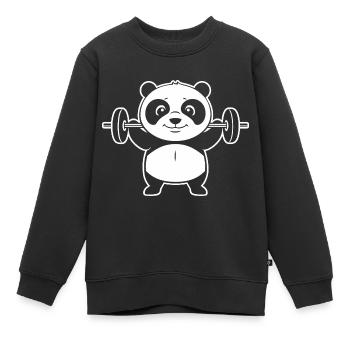 musculation - Sweat Premium enfant bio - noir - Devant - AI Model Kid Female (0cm)