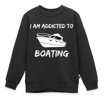 Boot Regatta . Motorboot Motoryacht . Yacht Segeln - Kinder Premium Organic Sweatshirt - Schwarz - Vorne - AI Model Kid Female (0cm)