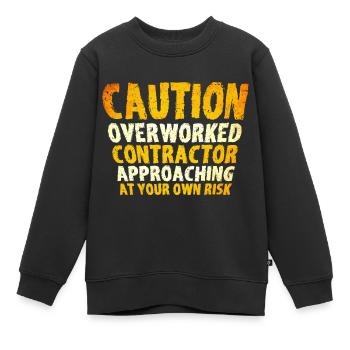 Travail maître d’ouvrage entrepreneur cadeau - Sweat Premium enfant bio - noir - Devant - AI Model Kid Female (0cm)