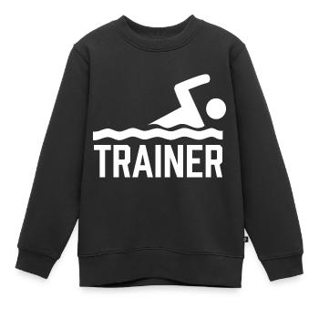 Swimming Coach Swimming Swimming Course Swimming Instructor - Kids Premium Organic Sweatshirt - black - Front - AI Model Kid Female (0cm)