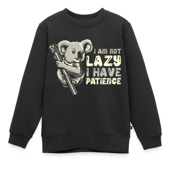 Koala Koala Ours - Sweat Premium enfant bio - noir - Devant - AI Model Kid Female (0cm)