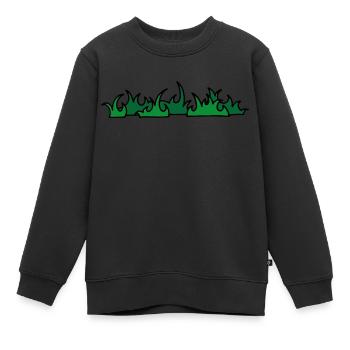 Grass Meadow Lawn Pasture - Sweat Premium enfant bio - noir - Devant - AI Model Kid Female (0cm)