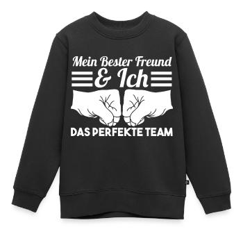 Bester Freund - Kinder Premium Organic Sweatshirt - Schwarz - Vorne - AI Model Kid Female (0cm)
