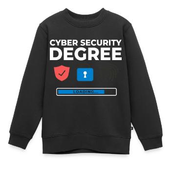 Cyber Security Information Computer Sicherheit - Kinder Premium Organic Sweatshirt - Schwarz - Vorne - AI Model Kid Female (0cm)