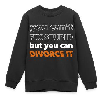 Divorce Separation Divorce Marriage Gift - Kids Premium Organic Sweatshirt - black - Front - AI Model Kid Female (0cm)