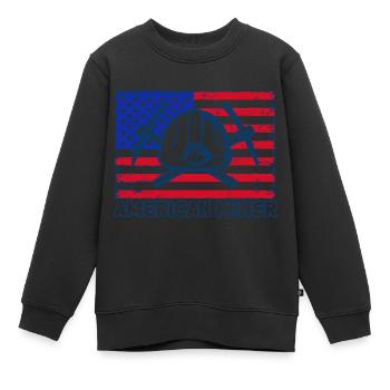 Steinkohlenbergmann Bergleute unter Tage Bergbau - Kinder Premium Organic Sweatshirt - Schwarz - Vorne - AI Model Kid Female (0cm)