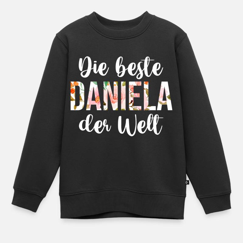 Daniela - Kinder Premium Organic Sweatshirt - Schwarz