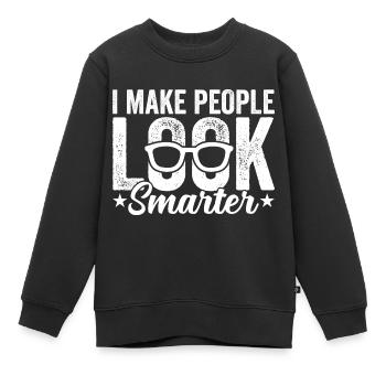 Ophtalmologiste Je fais paraître les gens plus intelligents - Sweat Premium enfant bio - noir - Devant - AI Model Kid Female (0cm)
