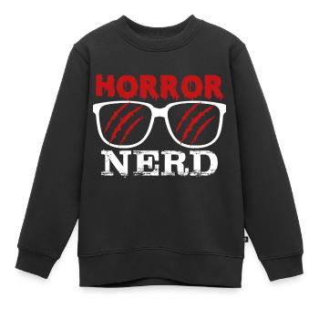 Conception de nerd d’horreur pour un fan de films d’horreur - Sweat Premium enfant bio - noir - Devant - AI Model Kid Female (0cm)