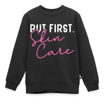 Aber Frist, Hautpflege - Kinder Premium Organic Sweatshirt - Schwarz - Vorne - AI Model Kid Female (0cm)
