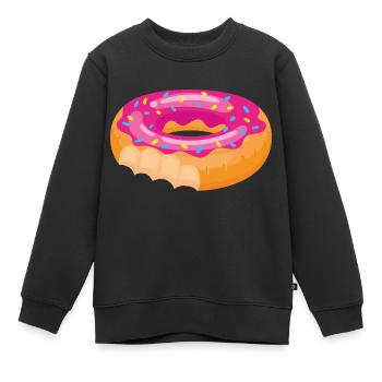 Donuts - Sweat Premium enfant bio - noir - Devant - AI Model Kid Female (0cm)
