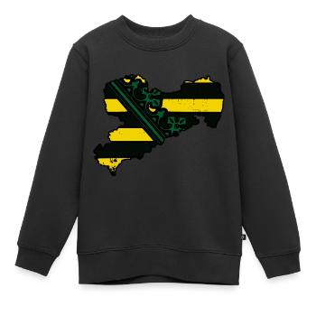 Saxe drapeau - Sweat Premium enfant bio - noir - Devant - AI Model Kid Female (0cm)
