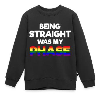 Être hétéro était ma phase pansexuelle - Sweat Premium enfant bio - noir - Devant - AI Model Kid Female (0cm)