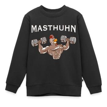 Masthuhn Für Wachstum Bodybuilding Geschenk - Kinder Premium Organic Sweatshirt - Schwarz - Vorne - AI Model Kid Female (0cm)