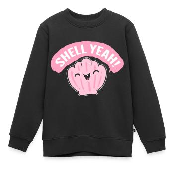 Shell Yeah! Strandliebhaber - Kinder Premium Organic Sweatshirt - Schwarz - Vorne - AI Model Kid Female (0cm)