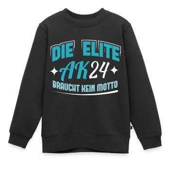 Abschlussklasse 2024 Schulabschluss Abitur Matura - Kinder Premium Organic Sweatshirt - Schwarz - Vorne - AI Model Kid Female (0cm)