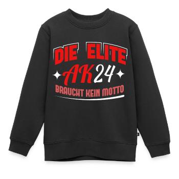 Abschlussklasse 2024 Schulabschluss Abitur Matura - Kinder Premium Organic Sweatshirt - Schwarz - Vorne - AI Model Kid Female (0cm)