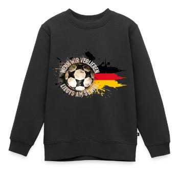 Wenn wir verlieren, liegt’s am Schiri – Fußball - Kinder Premium Organic Sweatshirt - Schwarz - Vorne - AI Model Kid Female (0cm)