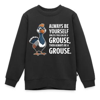 Auerhahn - Kinder Premium Organic Sweatshirt - Schwarz - Vorne - AI Model Kid Female (0cm)