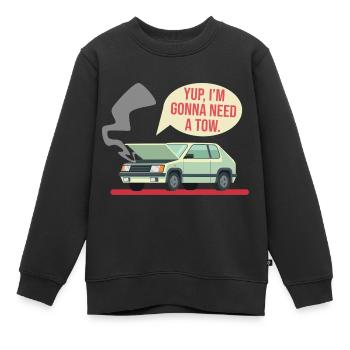 Abschleppdienst Autopanne abschleppen - Kinder Premium Organic Sweatshirt - Schwarz - Vorne - AI Model Kid Female (0cm)