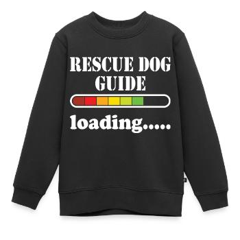 Rettungshund - Kinder Premium Organic Sweatshirt - Schwarz - Vorne - AI Model Kid Female (0cm)