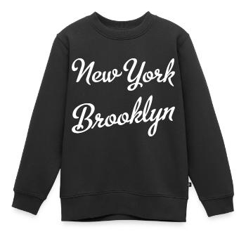 New York Brooklyn - Kinder Premium Organic Sweatshirt - Schwarz - Vorne - AI Model Kid Female (0cm)