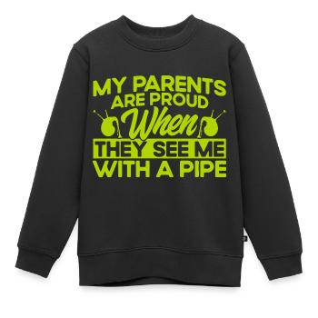 Dudelsack Schottische Dudelsäcke Dudelsackmusik Ge - Kinder Premium Organic Sweatshirt - Schwarz - Vorne - AI Model Kid Female (0cm)